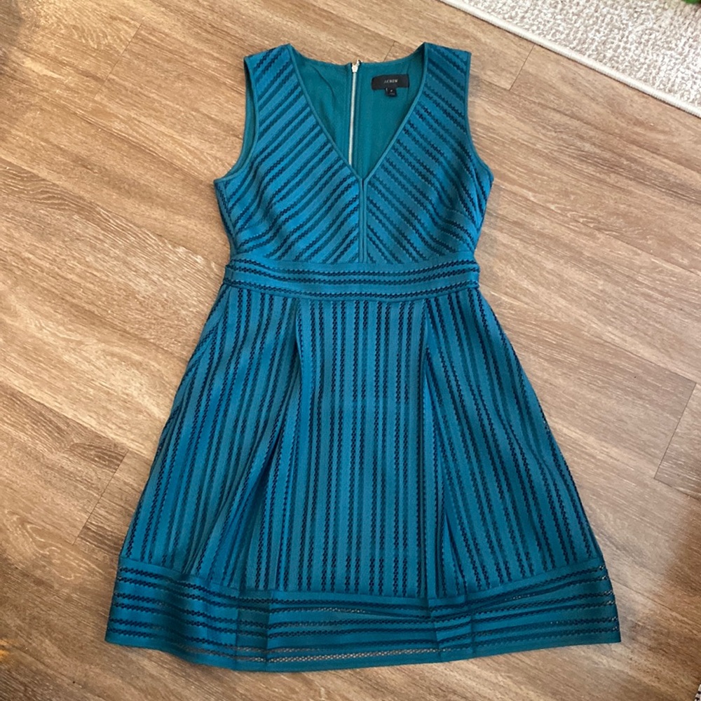 J. Crew green mesh dress size 8